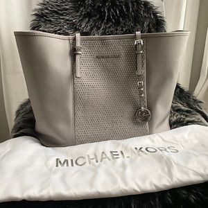 Michael Kors Gray Micro Studded Tote